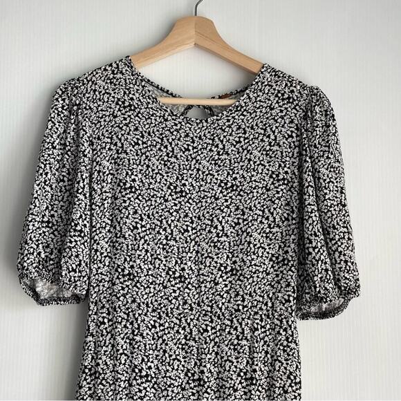 Free People Dancing in the Dark dress size small open back black and white - Picture 4 of 8